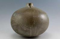 Pistacchio Vessel W/Blue & Turquoise by David Hering