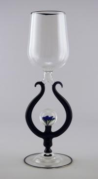 Goblet/Blue Flower Marble by Lance & Maureen Mc Rorie