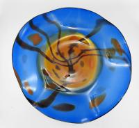 Landscape Platter/Blue & Amber by Cliff Goodman