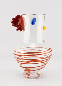 Red Bird Vase w/Red Comb by 