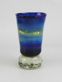 Cobalt Shot Glass W/Silver on Marble by Bronwen Heilman