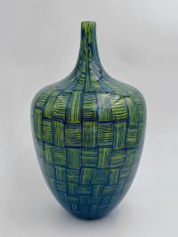 Basketweave/Blue & Yellow Needle by Josh Bernbaum