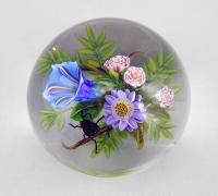 Paperweight/Bouquet w/Beetle by Ken Rosenfeld